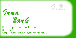 irma mark business card
